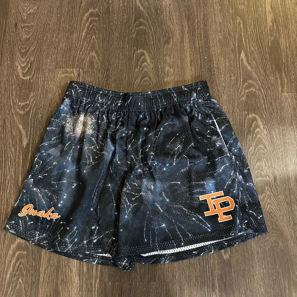 Inaka Power Black and Orange Athletic Shorts
